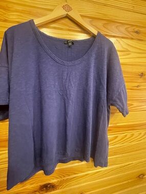 J. Crew Women's Short-Sleeve Scoop Neck Tee in Deep Blue